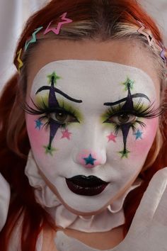 Pink Clown Makeup, Clown Drag, Clown Core Makeup, Hot Clown, Pierrot Costume, Creepy Clown Makeup, Cute Clown Makeup, Circus Makeup, Clown Core