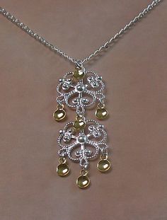 Melkorka - Traditional Norwegian Solje Style Filigree Silver Plated Double Cloverleaf Necklace with Norway Recipes, Norwegian Traditions, Ribbon Jewellery, Norway Style, Norwegian Jewelry, Norwegian Heritage, Scandinavian Heritage, Car Jewelry, Ribbon Jewelry