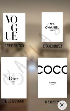 the logos for chanel and other brands