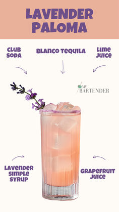 Lavender Paloma Lavender Paloma, Drinks Tequila, Lavender Cocktail, Pretty Alcoholic Drinks, Pretty Cocktails, Refreshing Cocktail, Tequila Drinks