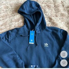 Adidas Mens Adicolor Essentials Trefoil Hoodie Size M In Night Indigo Nwt Blue Adidas Hoodie With Drawstring Hood, Blue Adidas Hooded Sweatshirt, Blue Hooded Adidas Sweatshirt, Adidas Blue Winter Sweatshirt, Blue Adidas Hoodie For Winter, Adidas Blue Sweatshirt For Winter, Adidas Blue Hooded Hoodie, Adidas Blue Sweatshirt For Fall, Blue Adidas Casual Sweatshirt