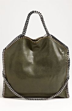 Stella McCartney 'Falabella - Shaggy Deer' Faux Leather Foldover Tote | Nordstrom Stella Bag, Stella Mccartney Falabella, Silver Link Chain, Stella Mccartney Bag, Handbag Heaven, Pretty Jewelry, Clutch Bags, Cute Bags, Street Chic