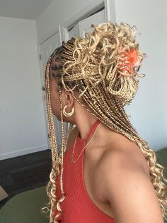 Blonde Knotless Braids, Blonde Knotless, Braids Blonde, Blonde Box Braids, Blonde Braids, Braids Hairstyles Pictures, Pretty Braided Hairstyles