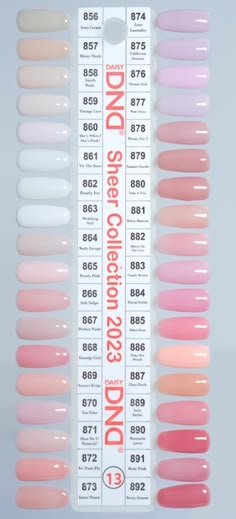 DND DUO GEL - SHEER COLLECTION - 856 IVORY CREAM - GEL NAIL POLISH SET | eBay Dnd Shellac Colors Summer, Acrylic Nails Dnd Gel, Powder Dipped Nail Colors, Dnd Natural Pink Gel Color, Pink Nail Swatches, Dnc Nail Colors Dip, Dnd Gel Wedding Nails, Pale Pink Opi Colors, Best Neutral Nail Color For Pale Skin