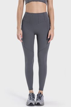 Maximize your workouts with our Pocketed High Waist Active Leggings. Made with high quality fabric, these leggings provide a comfortable and supportive fit. The high waist design offers a flattering silhouette while the pockets provide convenience. Perfect for any active lifestyle. Features: Basic style Stretch: Moderate stretch Material composition: 80% nylon, 20% spandex Care instructions: Machine wash cold. Tumble dry low. Imported Size Bottom Length Waist HIP 4 33.1 22.4 28 6 33.9 24 29.5 8 Comfort Stretch Yoga Pants With Pockets, Yoga Activewear Long Pants With Pockets, Athleisure Yoga Pants With Comfort Stretch And Pockets, Athleisure Yoga Pants With Pockets And Comfort Stretch, 4-way Stretch Yoga Pants With Pockets For Workout, Workout Yoga Pants With Pockets And 4-way Stretch, Stretch Bottoms With Functional Pockets For Yoga, Functional Tight Fit Bottoms For Gym, High Stretch Bottoms With Side Pockets For Gym