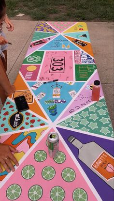 Ping Pong Table Cup Game, White Claw Pong Table, Barbie Beer Pong Table, Beer Pong Birthday Party, Cup Pong Painted Table, Homemade Pong Table, Ping Tables Painted