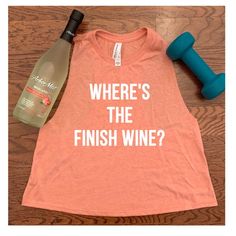 Womens Funny Running Shirt, Wheres The Finish Wine, Womens Cropped Tank, Women's Workout Tank, Funny Fitted Sleeveless Athleisure T-shirt, Fitted Sleeveless T-shirt For Workout, Stretch Sleeveless Workout T-shirt, Sleeveless Stretch T-shirt For Workout, Sporty Tank Top With Letter Print, Stretch Tank T-shirt For Workout, Fitted Gym Tops With Letter Print, Fitted Gym Top With Letter Print, Sporty Letter Print Tops For Yoga