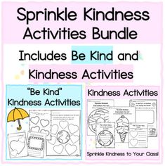 the kindness activities bundle for kids to learn how to be kind and keep them entertained