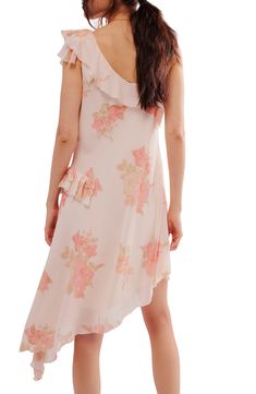 Charm endlessly in this flowy midi designed with a one-shoulder neckline and a cap sleeve. 47" length (size Small) One-shoulder neck Single short sleeve Adjustable strap Lined 100% polyester Hand wash, line dry Imported Pink Fits, A Cap, Nordstrom Store, Anniversary Sale, Free People Dress, Cap Sleeve, Cap Sleeves, Nordstrom Rack, One Shoulder