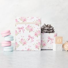 Bow Blush Pink Floral Baby Shower Wrapping Paper. Matching items available. Pink Floral Baby Shower, Baby Shower Wrapping, Floral Wrapping Paper, Floral Baby Shower, Pink Baby Shower, Floral Baby, Pink Baby, Gift Wrapping Supplies, Matching Items