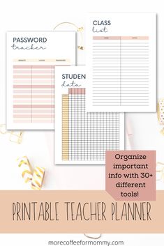 Free Printable Teacher Planner: 35+ Templates Teacher Journal Planner, Teacher Binder Printables Free Templates, Free Printable Teacher Planner Templates, Teacher Lesson Planner Printable Free, Free Teacher Planner Template, Teacher Grade Book Printable Free, Teacher Journal Ideas, Teacher Diary Planner, Weekly Lesson Plan Template Free