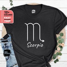 Scorpio T-Shirt, Birthday T-Shirt, Crewneck T-Shirt, November Birthday Shirt, Astrology Shirt Scorpio, Scorpio Astrology Gift Dive into our fresh collection of custom t-shirts, sweaters, and hoodies. It's all about expressing your style. Get ready to make a statement with every tee! Thanks for choosing us! 👚 Welcome to Ink Flow! 👚 Gildan® 18000 Adult Crewneck Sweatshirt Ideal for any situation, a unisex heavy blend crewneck sweatshirt is pure comfort. These garments are made from polyester and Scorpio Astrology, Scorpio Scorpio, Birthday Sweater, Astrology Scorpio, Scorpio Women, Astrology Shirt, November Birthday, Astrology Gift, Scorpio Zodiac