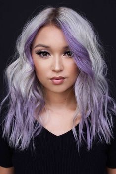 Sassy Haircuts Medium Choppy Layers, Hair Wishlist, Purple Blonde Hair, Stylish Hair Colors, Lavender Hair Colors, Woman Hairstyles, Funky Hair, Awesome Makeup, Hair 101