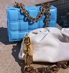 Chain Bag | Goldbar Luxury Rectangular Bag With Gold Chain, Luxury Rectangular Bags With Gold Chain, Modern Bags With Gold Chain, Luxury Blue Chain Bags, Luxury Blue Bag With Chain Detail, Luxury Blue Bags With Chain, Luxury Blue Bags With Chain Detail, Chic Blue Chain Bag, Chic Blue Bag With Chain