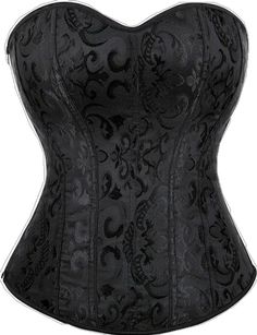 Sleeveless Black Boned Bodice, Black Fitted Gothic Corset Dress, Gothic Black Corset With Medium Bust Support, Overbust Corset For Costume Party, Gothic Bodice With Corset Back, Black Fitted Steampunk Corset, Black Underbust Corset For Halloween, Elegant Fitted Halloween Corset, Elegant Halloween Fitted Corset