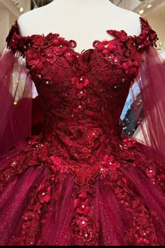 Quinceanera Dresses In Red, Red Quinceanera Dresses Butterfly, Burgundy Quinceanera Dresses Long Sleeve, Red Quinceanera Dresses With Sleeves, Red Quinceanera Dresses With Cape, Red Xv Dresses, Burgundy Quince Dress, Burgundy Quince Dresses, Dark Red Quinceanera Dresses