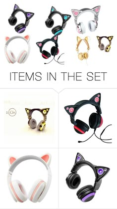 "Cat Ears Headphones" by xxsacredwolfxx on Polyvore featuring art Headphones Cat Ears, Cat Ears Headphones, Kitty Headphones, Wearing Headphones, Cat Clothes