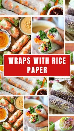 wraps with rice paper are the perfect way to use up leftover rolls for lunch