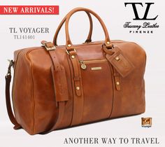 Polished calf-skin leather travel bag with front pocket  #tuscanyleather Luxury Leather Backpack For Travel In Cognac, Luxury Cognac Leather Backpack For Travel, Luxury Cognac Leather Travel Backpack, Luxury Leather Backpack With Leather Trim For Travel, Luxury Travel Luggage With Leather Backing, Luxury Brown Leather Backpack For Trips, Luxury Brown Leather Backpack For Travel, Luxury Travel Bag With Leather Backing For Trips, Luxury Cognac Travel Bag For Weekend Trips