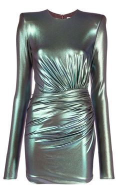 Alexandre VauthierIridescent Mini Ruched Dress - Runway Catalog Iridescent Dress, Alexandre Vauthier, Runway Dresses, Metallic Dress, Metallic Blue, Ruched Dress, Cocktail Dress Party, Stylish Dresses, Short Dress