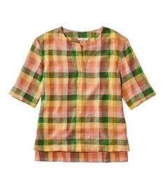 Women's Signature Linen-Blend Splitneck Shirt, Short-Sleeve | Shirts & Button-Downs at L.L.Bean Girlie Girl, Sailing Outfit, Built To Last, Sleeves (women), Women's Shirts, Ll Bean, L L Bean, Simple Style, Linen Blend