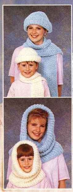 Easy Beginners winter Hat's Scarf & Cowl hood Knitting Pattern in Brushed Chunky-Bulky yarn- Girls- Womans sizes - Download PDF Check images for further information on yarn and sizes Hood Knitting Pattern, Cowl Hood, Bulky Yarn, Knitting Pattern, Knitting Patterns, Winter Hats, Bathing Beauties, Yarn, Electronic Accessories