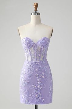 Lilac Corset Sequins Sweetheart Short Embroidery Homecoming Dress with – Buyishang Dresses Sweetheart Corset, Dress With Sequins, Prom Dresses Gowns, Dress Homecoming, Evening Dresses Cocktail, Short Homecoming Dress, Tulle Prom Dress, Wholesale Dress, Hoco Dresses