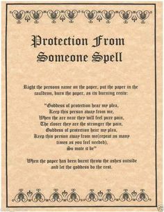 Protection From Someone’s Spell (Printable Spell Pages) – Witches Of The Craft® Real Witches, School Of Life, Luck Spells