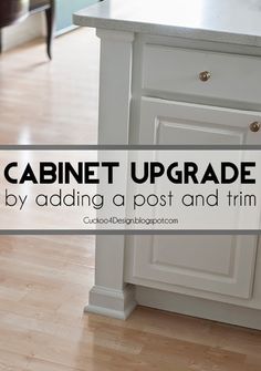 the cabinet upgrade by adding a post and trim is on sale for $ 5 99