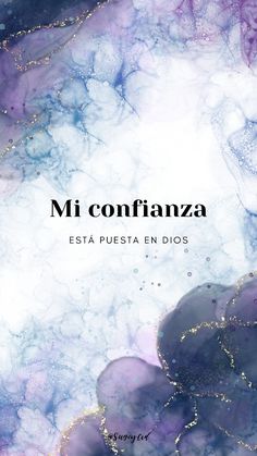 the cover of mi confianzaa, with purple and blue swirls on it