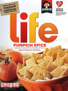 a box of life pumpkin spice cereal