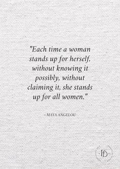 a quote from mary angelo on women's rights