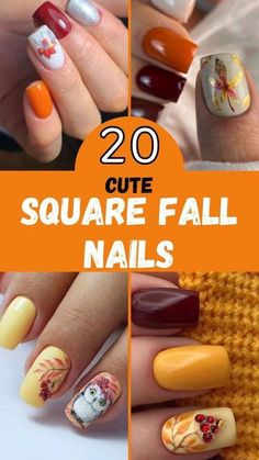 Square Nail Designs Fall 2024, Fall Nail Designs 2024 Square, Short Acrylic Nails Ideas Square, Fall Season Nails Square, Fall Square Nail Designs, Two Tone French Nails, Nails For Fall 2024, Fall Nails Short Square, Fall Nail Designs 2024