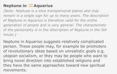 an article about the neptune in aquarius