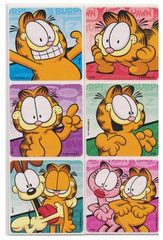 garfield the cat sticker sheet