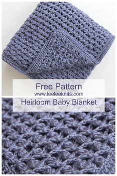 a crocheted blanket is shown with the text, free pattern for this baby blanket