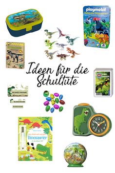 an assortment of children's books and toys with the words igen flip die schlittte