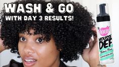 styling with JUST mousse for a wash and go with VOLUME?! | wash day trial The Doux Mousse Wash And Go, Natural Hair Styles, Hairstyles