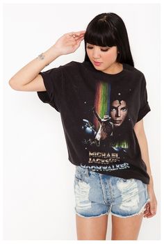 Vintage Michael Jackson Moonwalker Tee T Shirt Nasty Gal Michael Jackson Aesthetic, Michael Jackson Moonwalker, Michael Jackson Shoes, Jackson Aesthetic, Artist Shirts, Do It Better, Music Tees, Mötley Crüe, Fashion Line