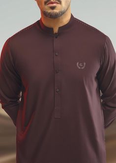 Outfit Type: Ethnic wear Style: Kurta set Package Includes: 2 Piece - Top & Bottom Fabric: Blended Color Type: Maroon Neck/Collar: Mandarin Description: 2 Piece - Top & Bottom Disclaimer: Actual product color may vary slightly from the image. Kurta Designs Men's, Kurta Pajama, Shalwar Kameez, Kurta Designs, Mens Pajamas