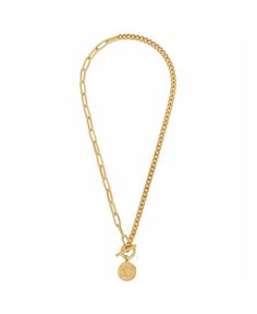 in stock Metal Medallion Chain Necklace With Adjustable Chain, Metal Medallion Necklace With Adjustable Chain, Adjustable Metal Medallion Chain Necklace, Toggle Necklace With Round Metal Pendant, Gold-tone Metal Toggle Necklace With Chain, Metal Pendant Chain Necklace With Toggle Clasp, Gold Coin Necklace, Jewelry Aesthetic, Coin Necklace