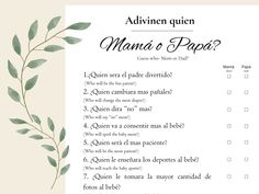 an image of a menu with the words'menuo papaia'written in spanish