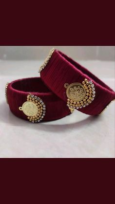 Kasu Bangles, Bangle Models, Cloth Jewellery, Fancy Bangles, Single Bangle, Bangles Collection