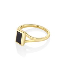 This striking one-of-a-kind Colette features a 1.92ct heated black diamond that is intensely mesmerizing and oh-so-sleek. Perfect for a bold statement piece or a unique engagement ring that is sure to be a stand-out in any collection. Modern Black Sapphire Ring, Modern Black Sapphire Ring For Formal Occasions, Classic Jewelry Pieces, Unique Engagement Ring, Gold Piece, Classic Jewelry, Unique Engagement, Recycled Gold, Unique Engagement Rings