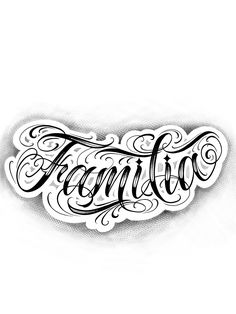 the word tattoo written in cursive writing