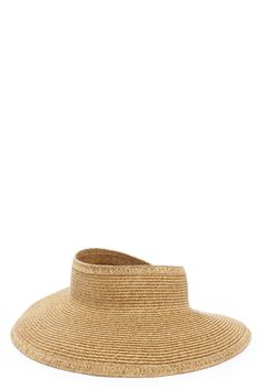 Protect yourself from sun rays all while looking fab in the San Diego Hat Co. Shade Stunner Beige Straw Visor! This woven travel-friendly visor unrolls from its handy elastic closure to a flexible visor with open top and a wide brim, Adjustable VELCRO ; strap. 4" brim. 23" adjustable interior circumference. 75% paper, 25% polyester. UPF 50+ sun protection. Imported. Lulus | Shade Stunner Beige Straw Visor. Adjustable Packable Sun Hat For Sunbathing, Packable Visor Hat For Spring, Lightweight Visor Sun Hat For Sunbathing, Packable Visor Sun Hat For Beach Season, Adjustable Sun Hat For Sunbathing In Warm Weather, Packable Visor Sun Hat For Summer, Casual Packable Straw Hat For Sunbathing, Packable Visor Hat For Beach Season, Uv Protection Visor Sun Hat For Sunbathing