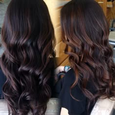 Chocolate Balayage, Black Hair Balayage, Dark Brown Hair Color, Haircuts Straight Hair, Dye My Hair, Hair Inspiration Color, Hair Inspo Color