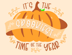 it's the croulett time of the year sign with a pumpkin