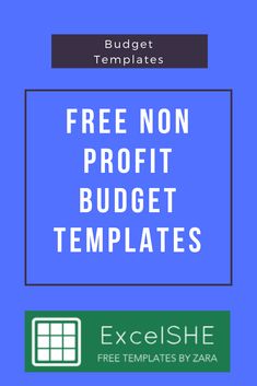 a blue background with the words free non - profits budget templates and an image of a