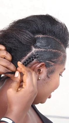 Crochet hairstyle Updo For Natural Hair Black Women, Sewing Hairstyles Black Women, Crochet Updo Hairstyles Black Women, Crochet Updo Hairstyles, Rubberband Hairstyles Black Women, Diy Hairstyles For Black Women, Crochet Updo, Cute Crochet Hairstyles, Sewing Hairstyles